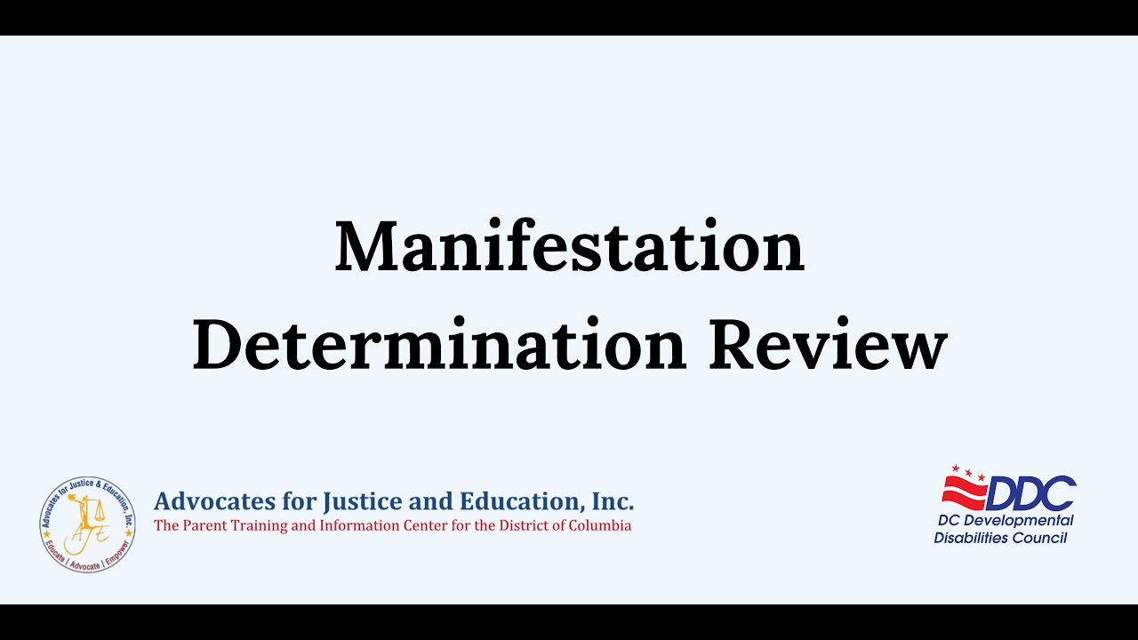Manifestation Determination Review