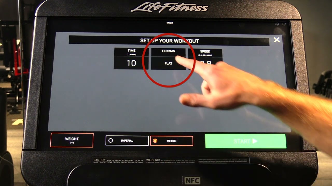 Life Fitness SE3HD Console Video #13 Choose Workout Standard Goal