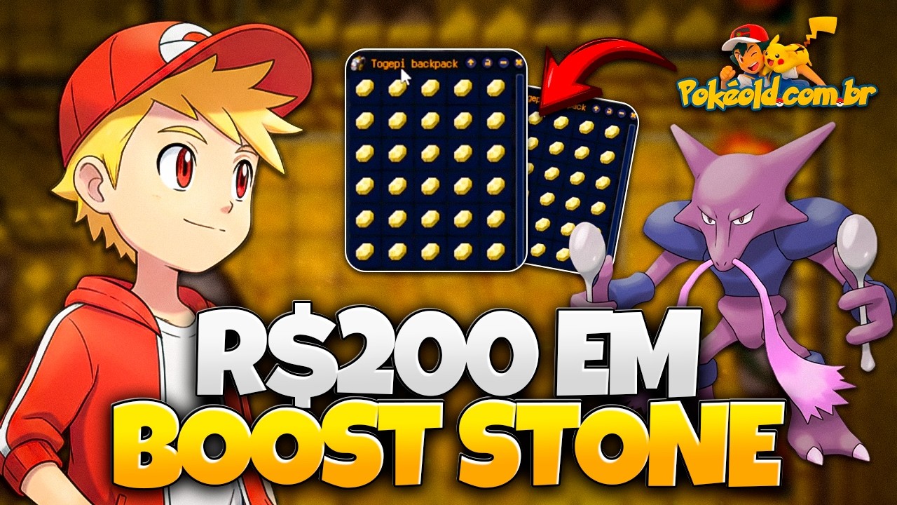 👉 250 PONTOS EM BOOST STONE!! 😳 DEI SORTE OU ME FERREI?! 😱✨ PROJETO SHINY ALAKAZAM ✨ #pokeold #games