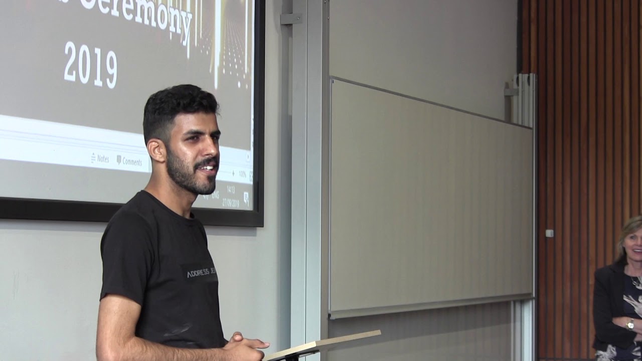 Former IFP student Khalid from Oman talks to current students