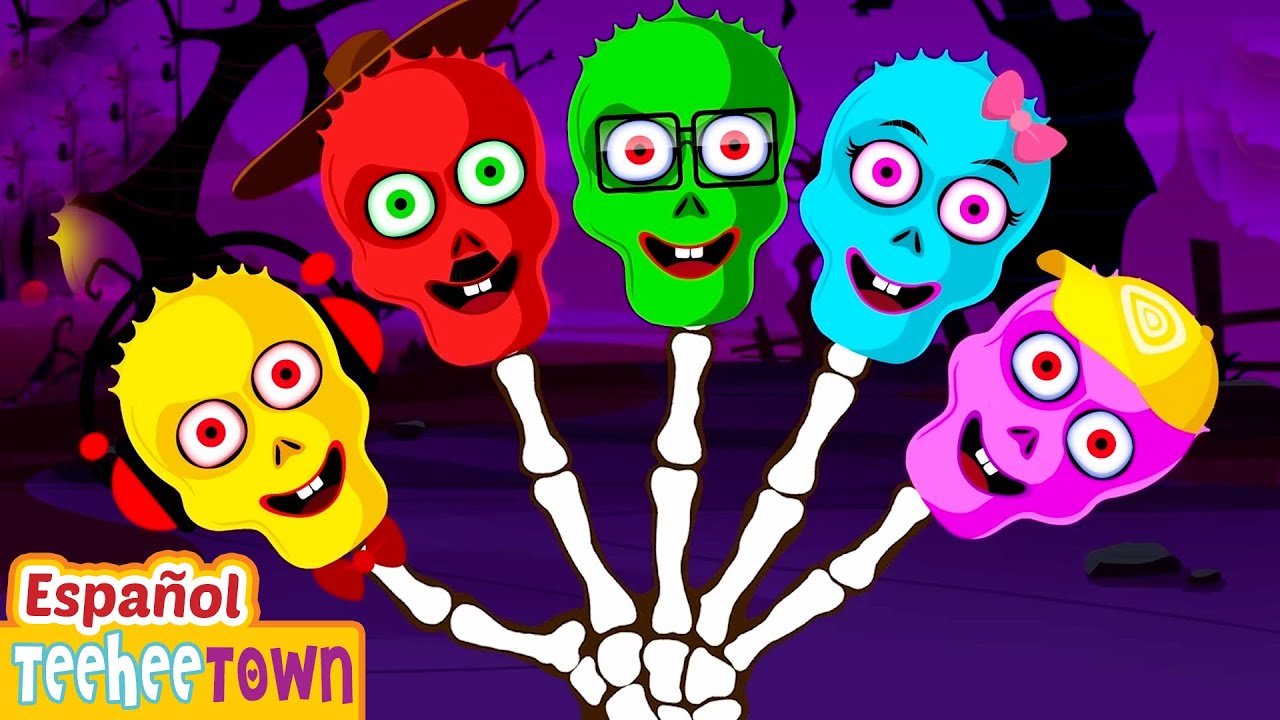 Aprende los colores con bombillas de esqueleto de colores💡💀| Canciones Infantiles | Pueblo Teehee