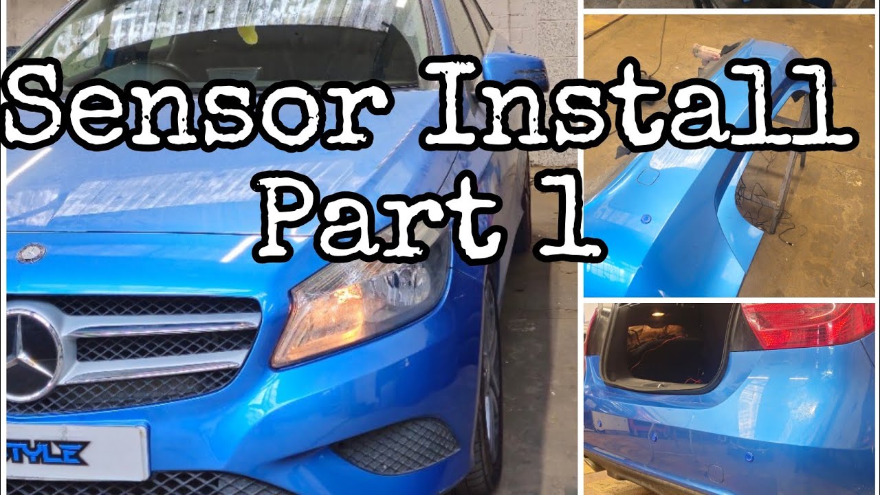 Mercedes A200 2014 Front And Rear Parking Sensor Install. Rear Sensors Part 1.