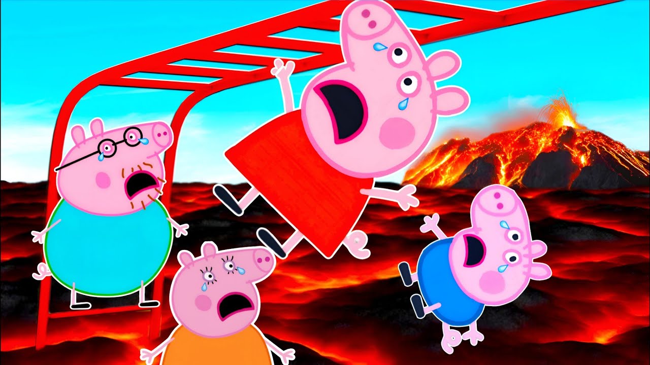 Peppa Pig SURVIVE THE FLOOR IS LAVA GAME in Roblox! Episode.81