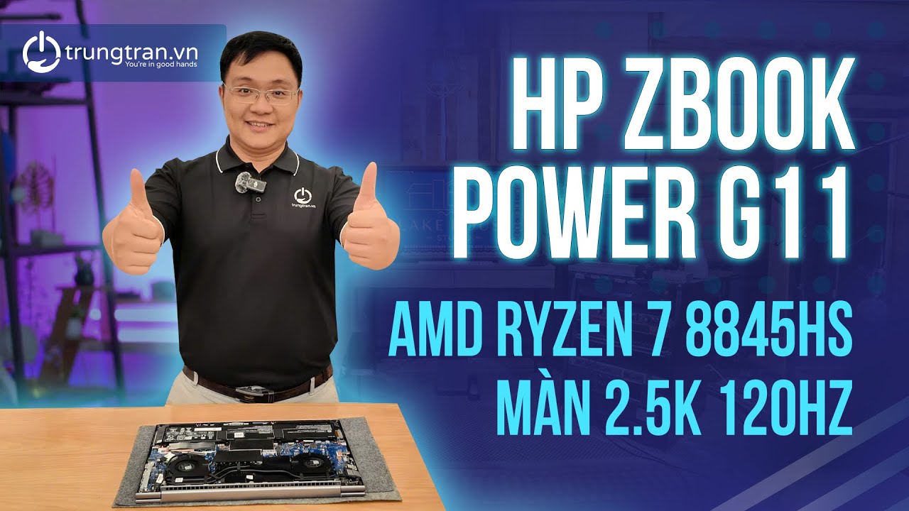 Hiệu Suất Đỉnh Cao Cùng HP ZBook Power G11: AMD Ryzen 7 8845HS, Màn Hình 2.5K 120Hz