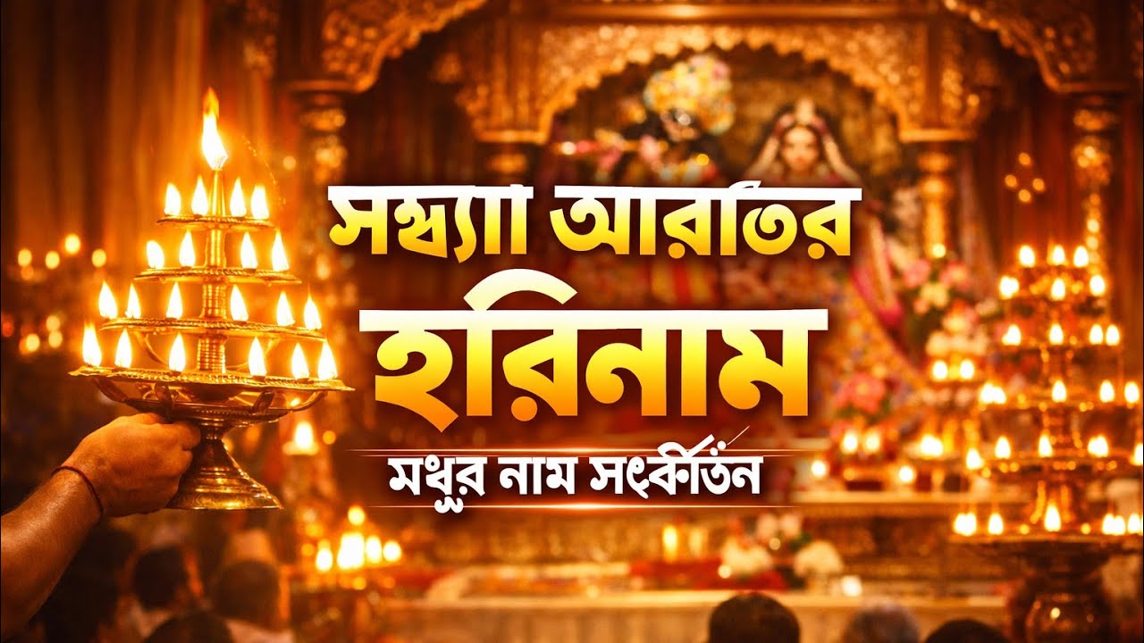 🌺সন্ধ্যা আরতির পবিত্র হরিনাম সংকীর্তন | মধুর কীর্তনে ভক্তিময় সন্ধ্যা | Hare Krishna Kirtan