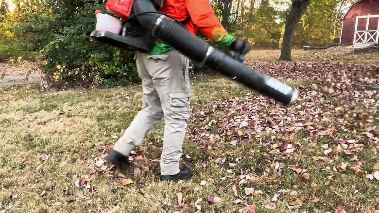 Doing a fall leaf cleanup with the Echo PB9010T