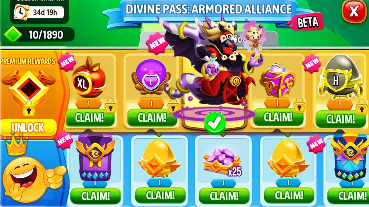 Dragon City: All DIVINE PASS Rewards x High Doom Priestess Dragon | FULL UNLOCKED 2025! 😱
