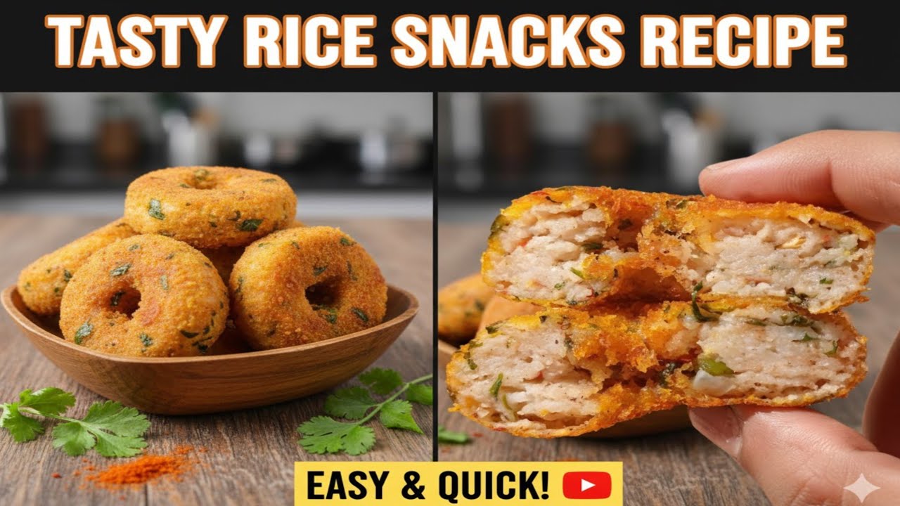 5 Min Rice Snacks Recipe | How To Make Rice Donut At Home | For Ramzan Recipe 