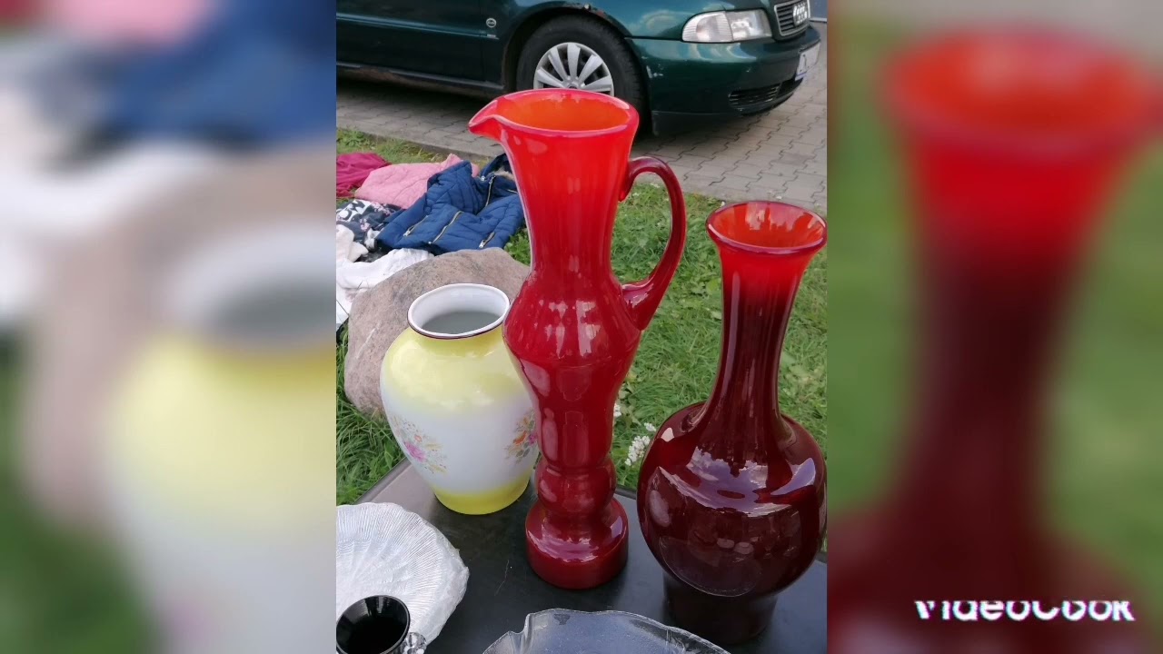 Dzisiejsze zakupy na Giełdzie dwa wazony Amfora Huta Sudety Projektu Zbigniew Horbowy 24.092023
