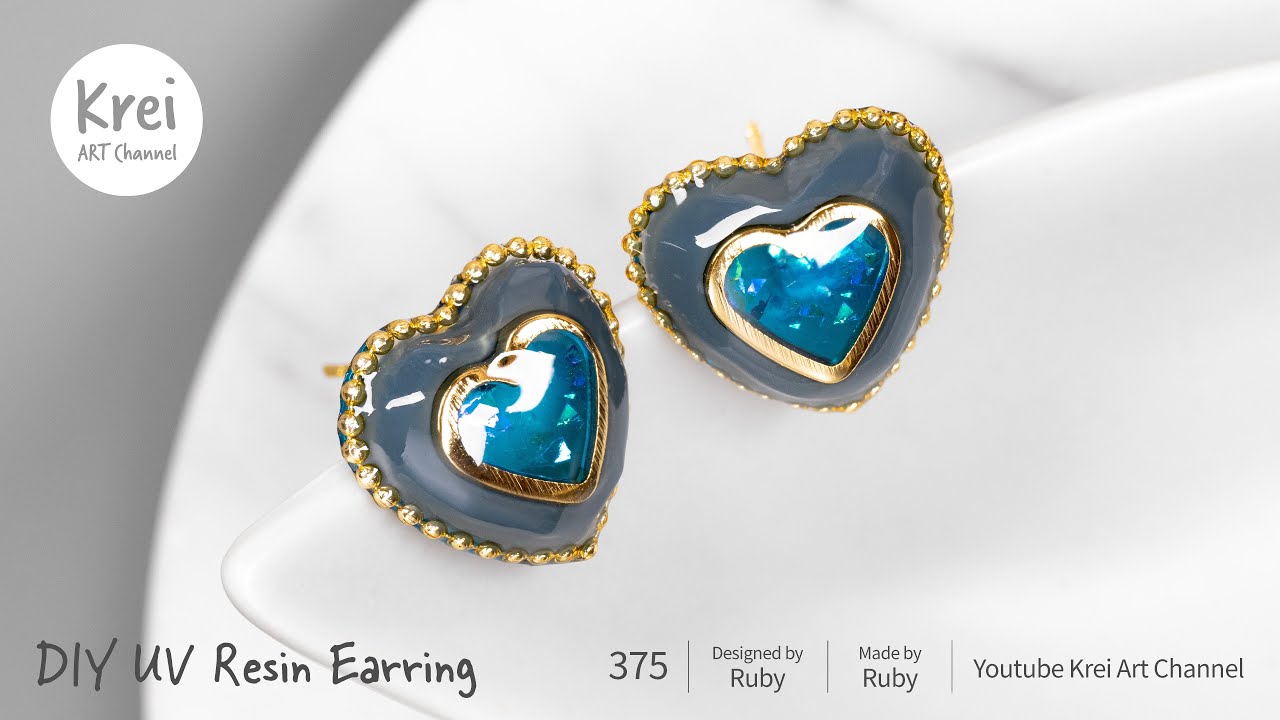 【UV レジン】DIYピアスを作りました〜♪ UV Resin -DIY UV Resin Earring!!