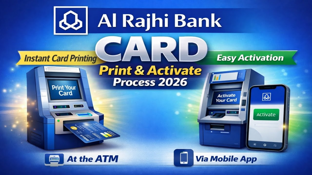 Al Rajhi Bank ATM Card Print & Activation Process 2026