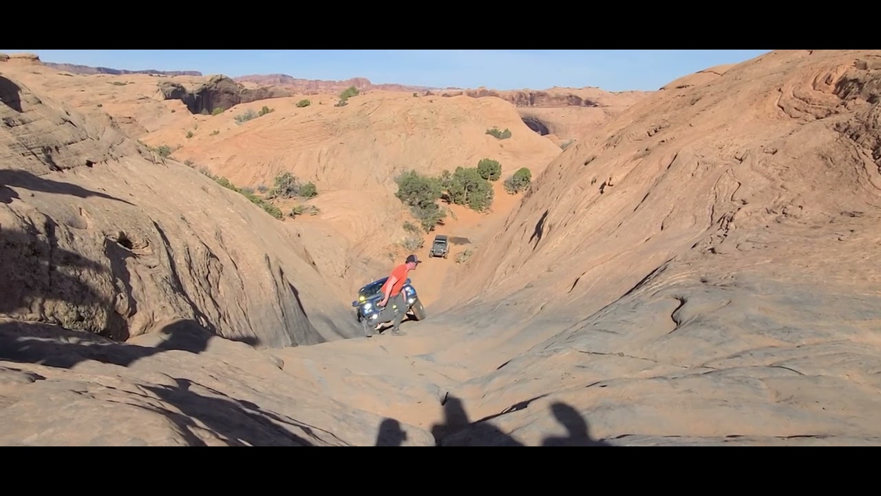 Ford Raptor vs Hells Gate on Hells Revenge in Moab Utah 4x4 Rock Crawl