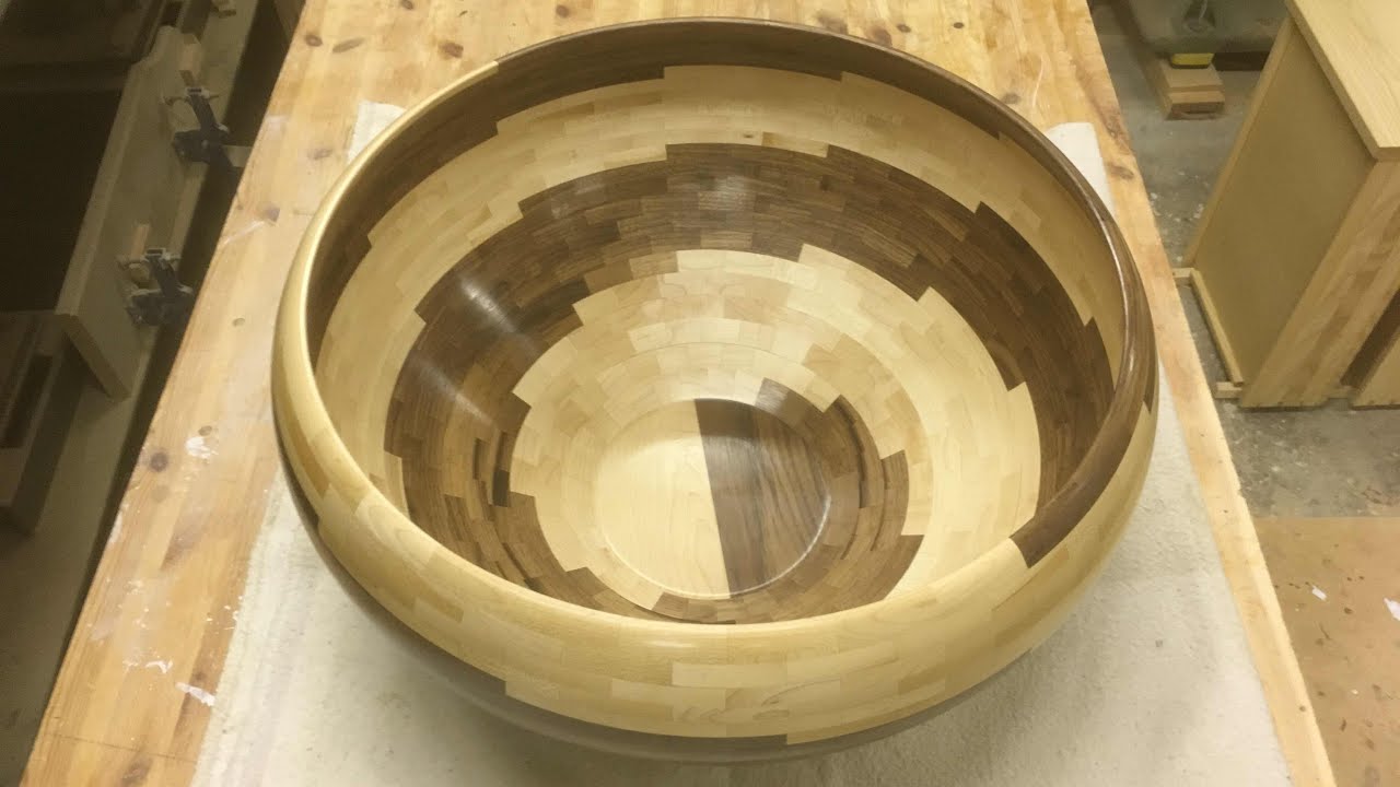 Lönn och Valnöt Skål | Maple and Walnut Bowl | Segment Skål #17 | Woodturning