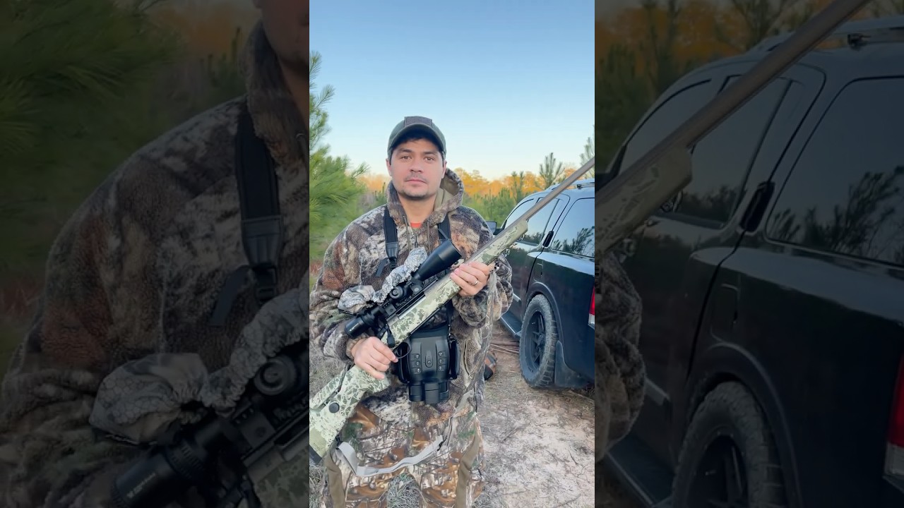 Caçada de javali com rifle novo. Adivinha o calibre desse rifle?