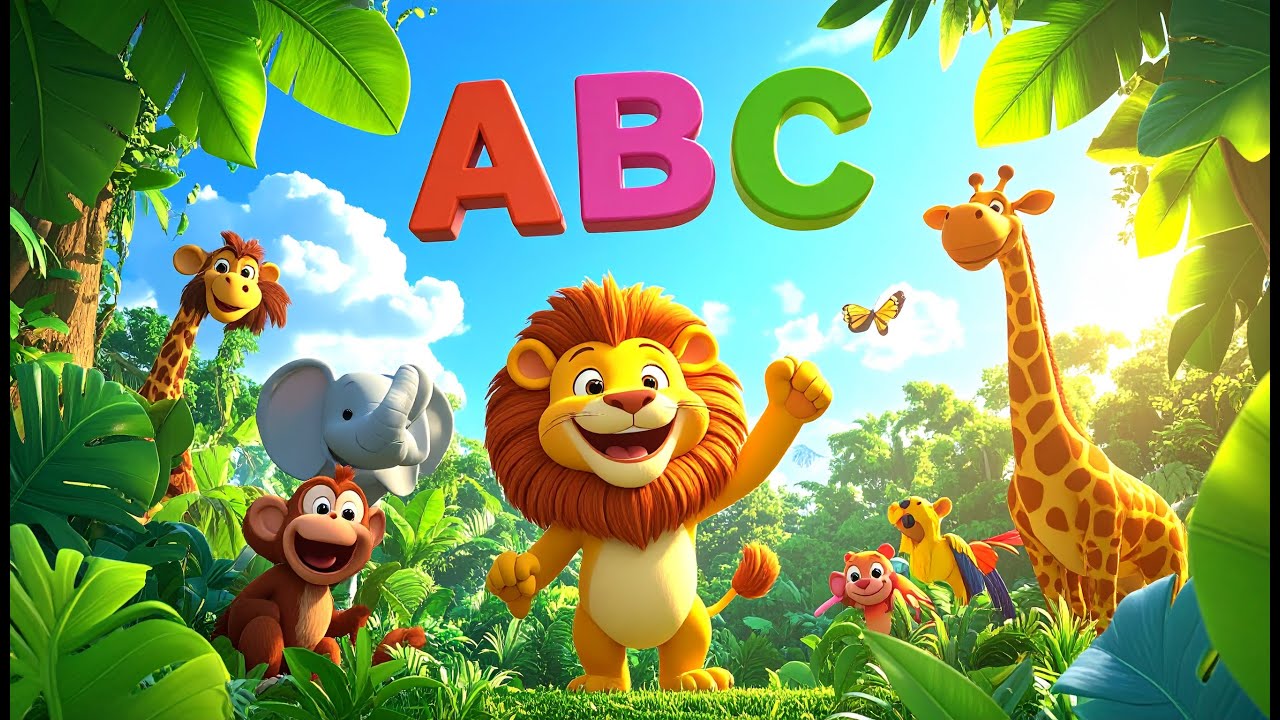 ABC Song Jungle, Dino & Train Adventure 🚂 | ABC Phonics Song for Toddlers & Preschool | Alphabet A–Z