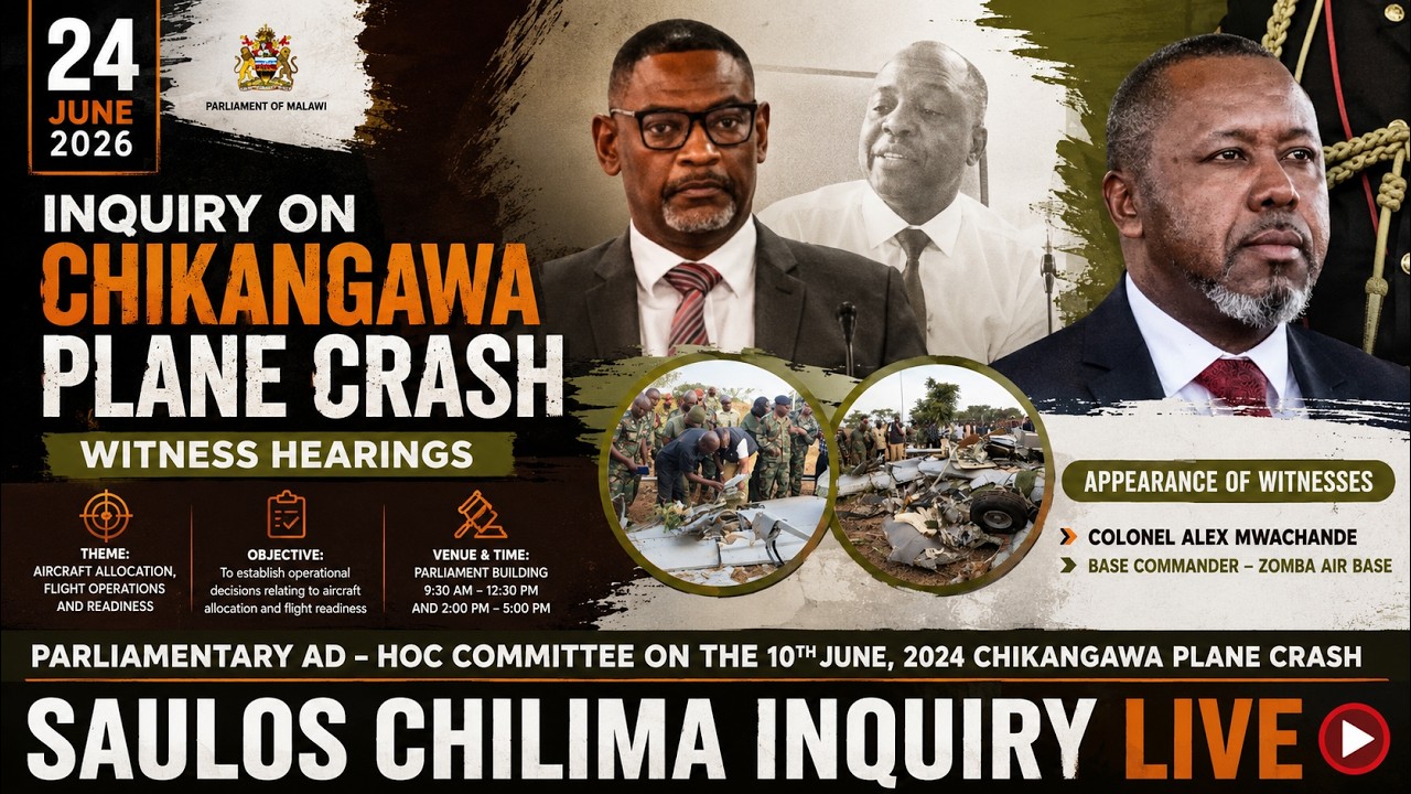 APPEARANCE OF COLONEL ALEX MWACHANDE, AIRBASE COMMANDER MALAWI DEFENSE FORCE| SAULOS CHILIMA INQUIRY