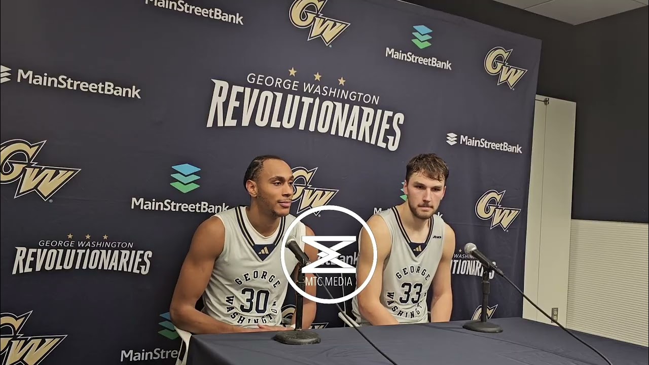 George Washington Postgame: Rafael Castro and Luke Hunger after win over UMBC