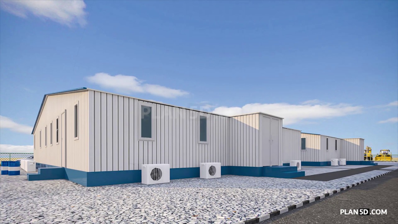 Construction of Temporary Site Facilities | 4D Animation | Plan5D.com