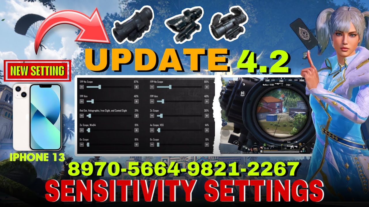 BGMI SENSITIVITY SETTINGS | BestSettings for 4.2 Update 