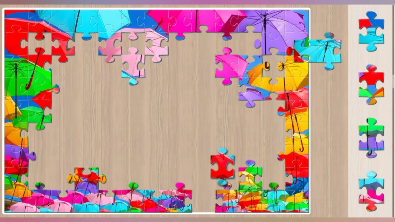 Colorful Umbrella puzzle☂️🧩//@jigsawart4512