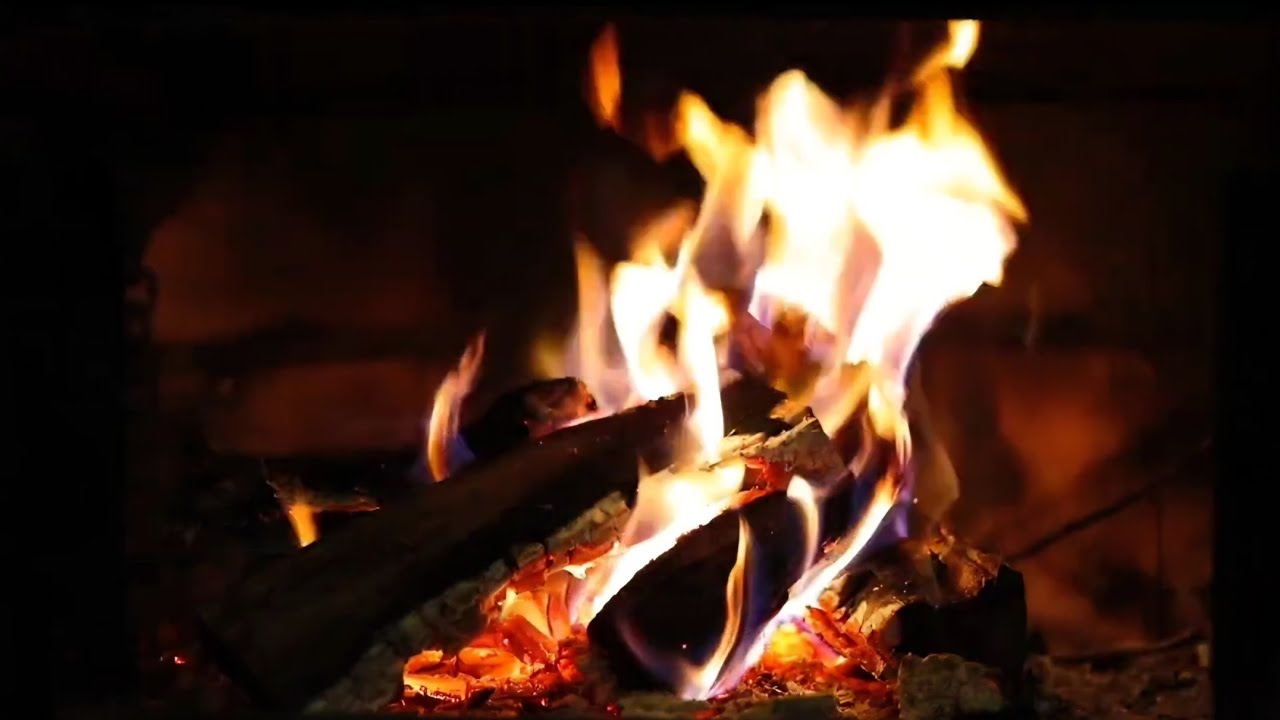 Crackling Fireplace sounds 🔥 2 Hours | No Music | Dark Room Ambience