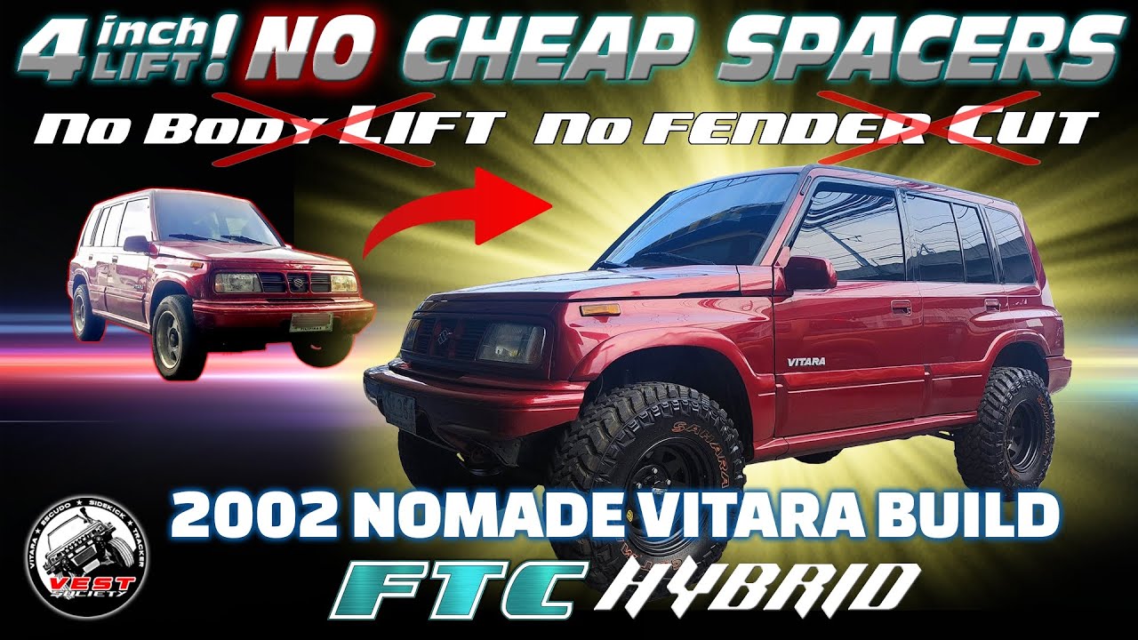 '02 SUZUKI VITARA BUILD! PURE FOUR (4) INCHES SUSPENSION LIFT via FTC HYBRID KIT! #suzukivitara #Vit