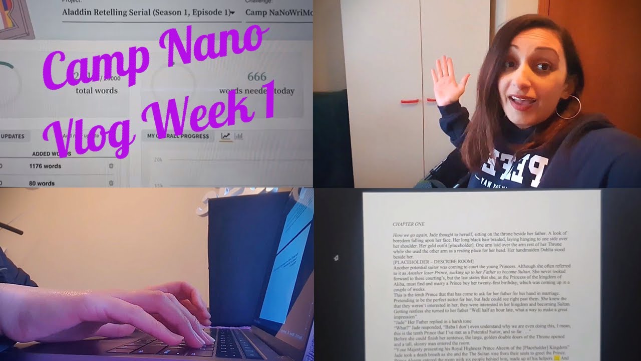 Camp Nanowrimo Vlog Week 1 // July 2020