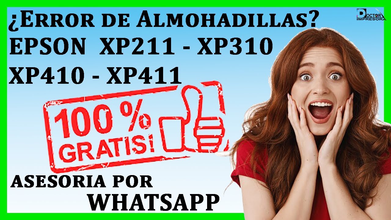 Reset Almohadilla GRATIS EPSON XP211 XP310 XP410 XP411 Compatible con Windows XP Vista 7 8 10 11