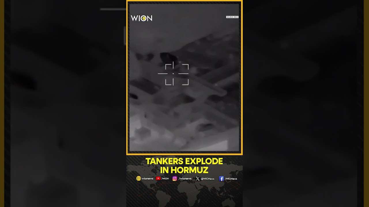 Two Oil Tankers Explode After Hitting Mines in Hormuz | WION Shorts