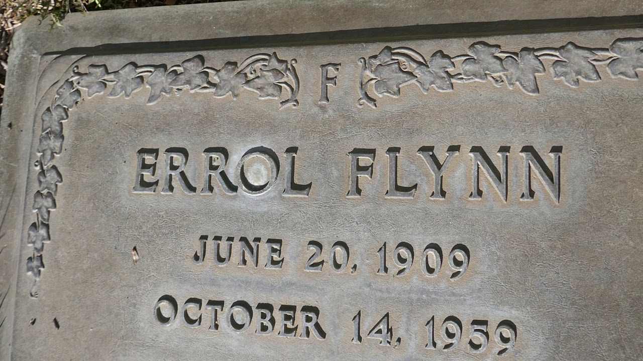 Actor Errol Flynn Grave Forest Lawn Memorial Park Glendale California USA January 2021 Movies