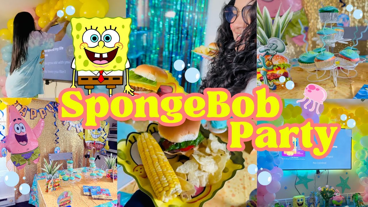SpongeBob Birthday Party Ideas 🎉 | DIY Decorations, Baking, Games & Party Vlog