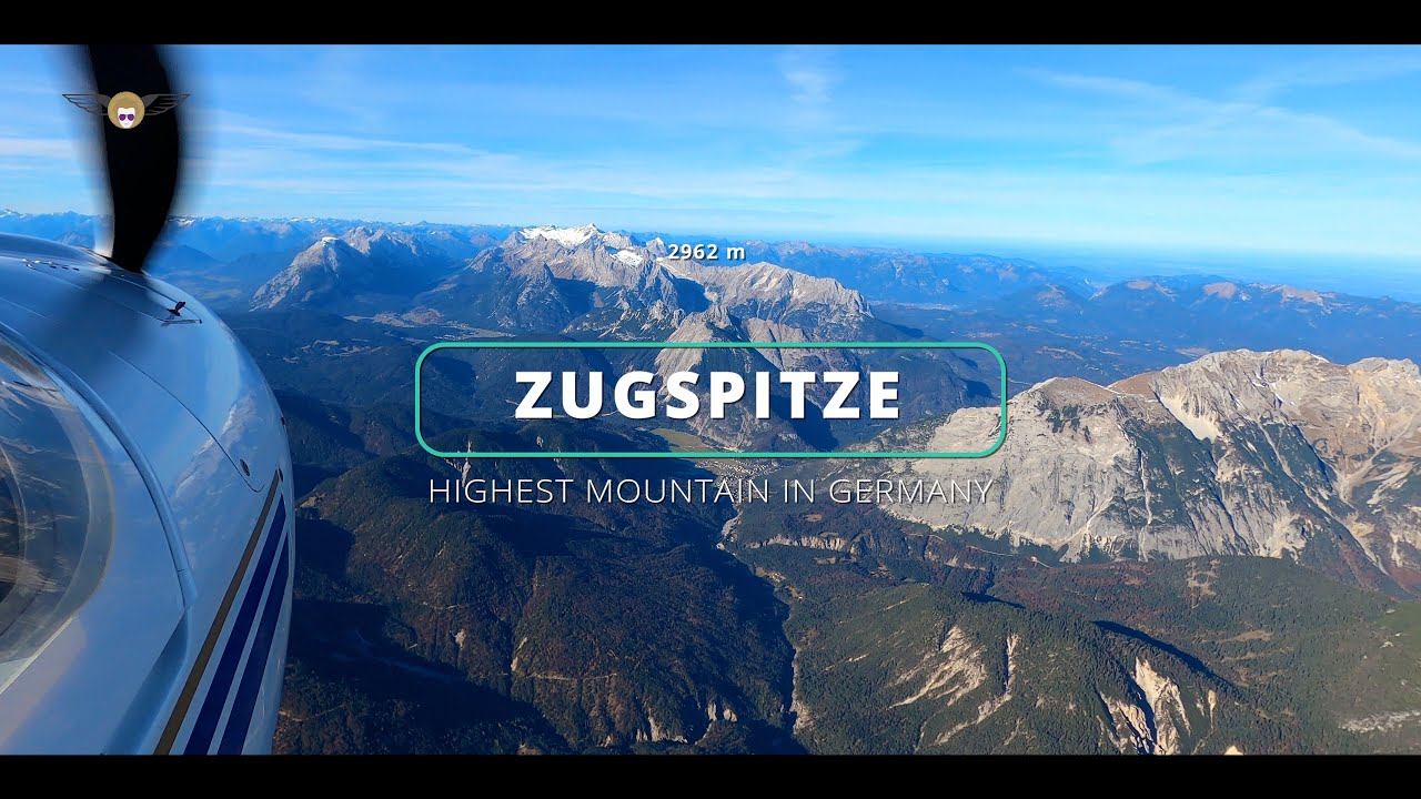 Flight over Jubiläumsgrat Zugspitze Germany