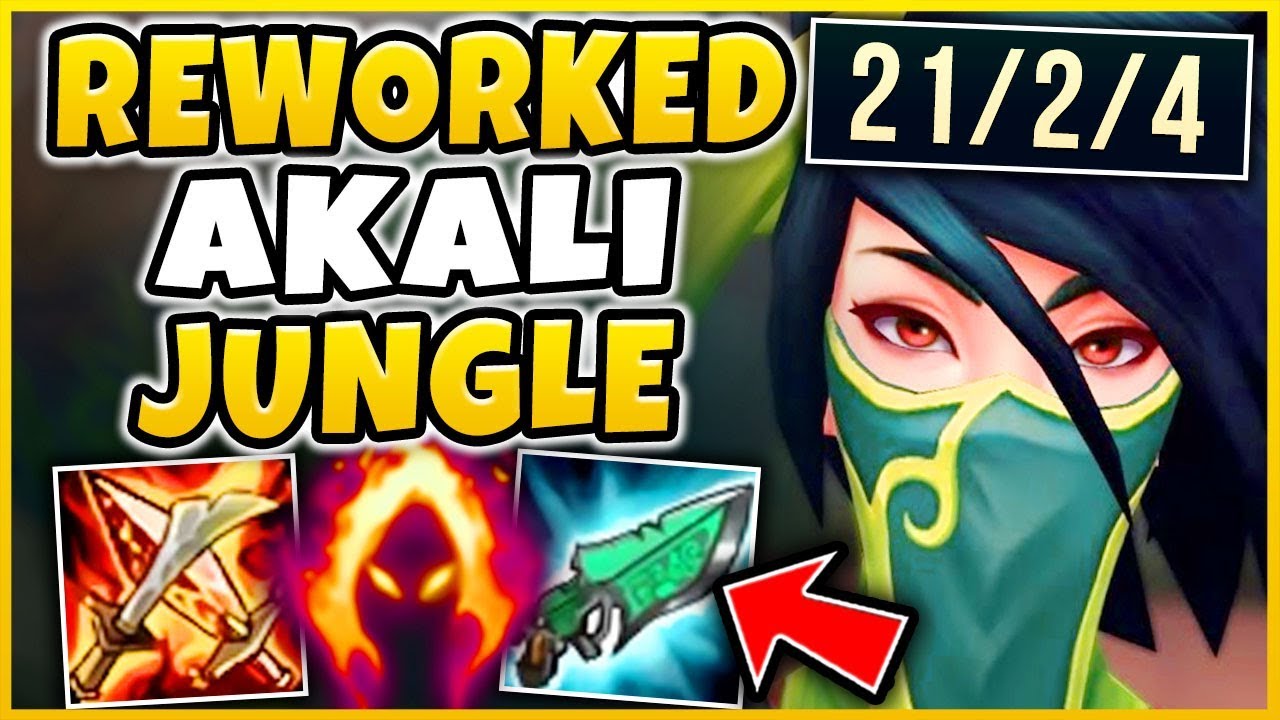 REWORKED AKALI JUNGLE IS ACTUALLY TOO STRONG! S+ TIER GANKS (1V9 GAME CARRIED) League of Legends