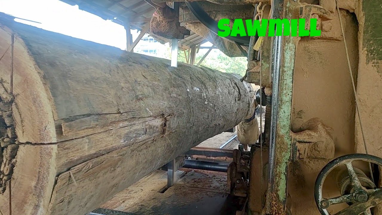 KEAHLIAN LUAR BIASA! Membelah Kayu keruing Kuno dengan Presisi Tinggi