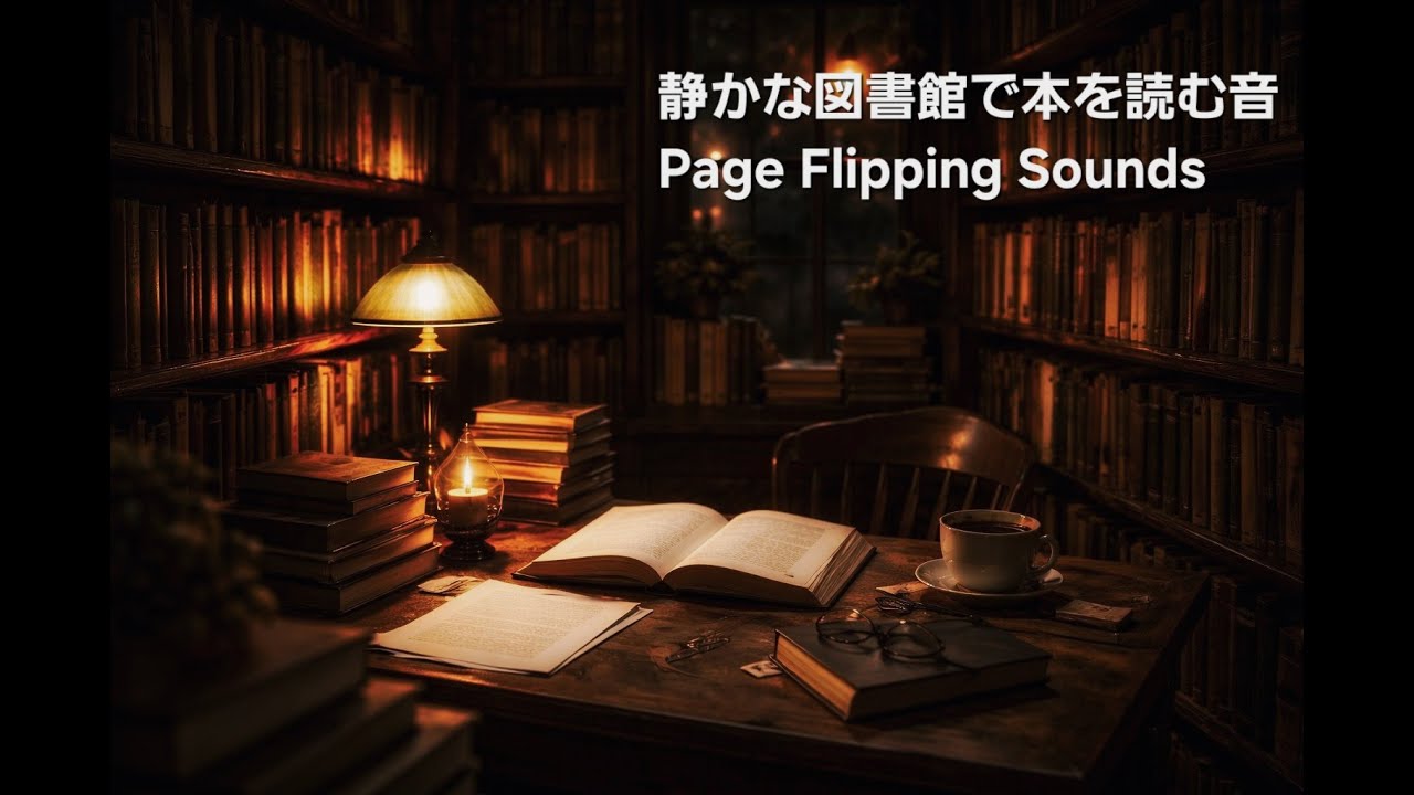 【ASMR】静かな図書館で本を読む音｜ページをめくる音（作業・勉強・集中用 / No Talking）