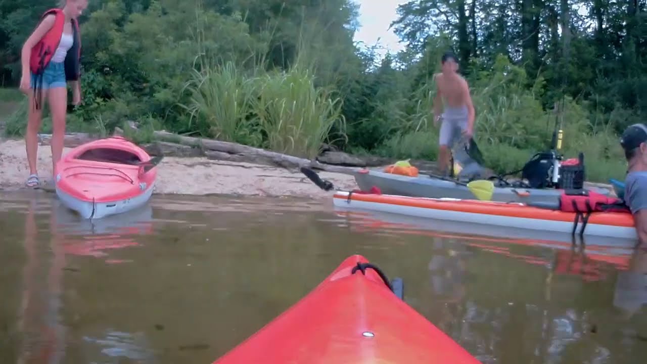 Kayak Paddling Around Mallows Bay Ghost Fleet At Low Tide