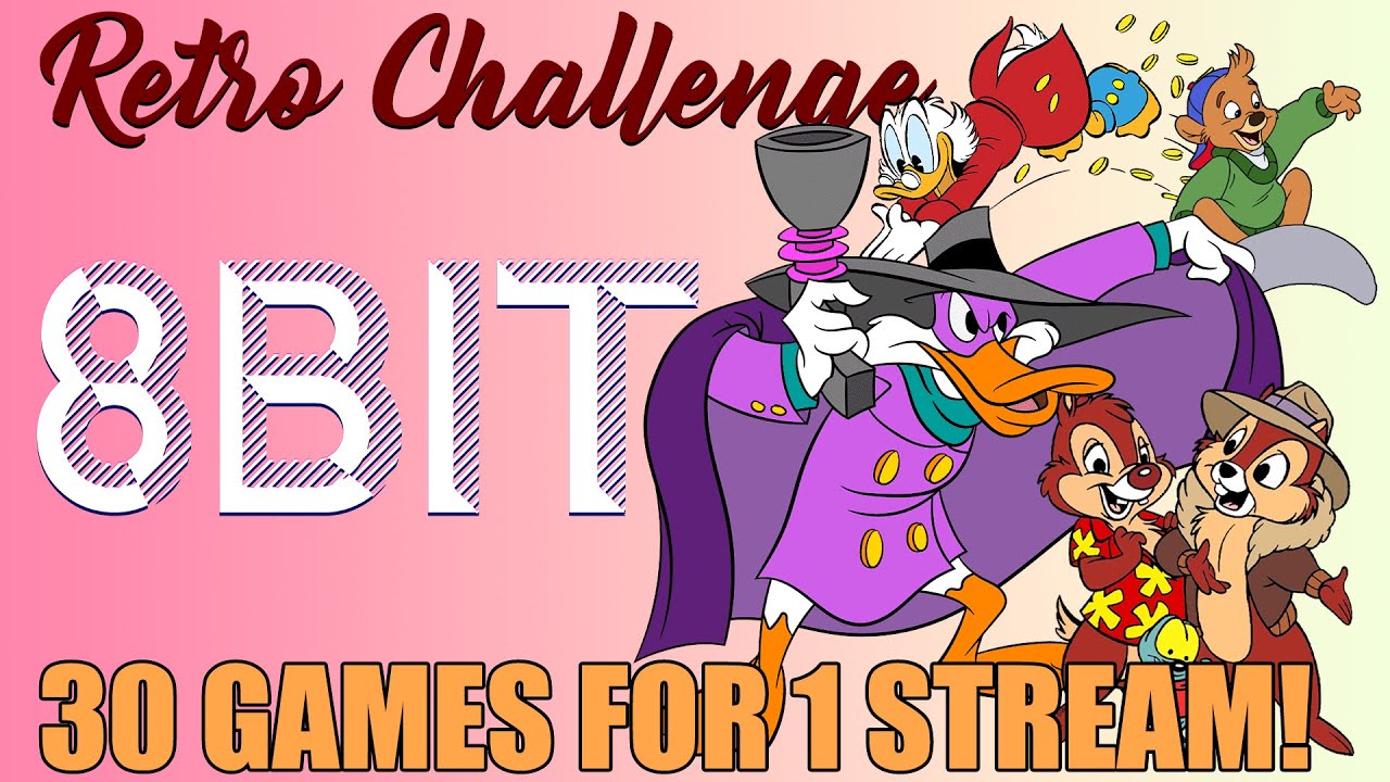 Retro Challenge 8 bit 30 games for 1 stream