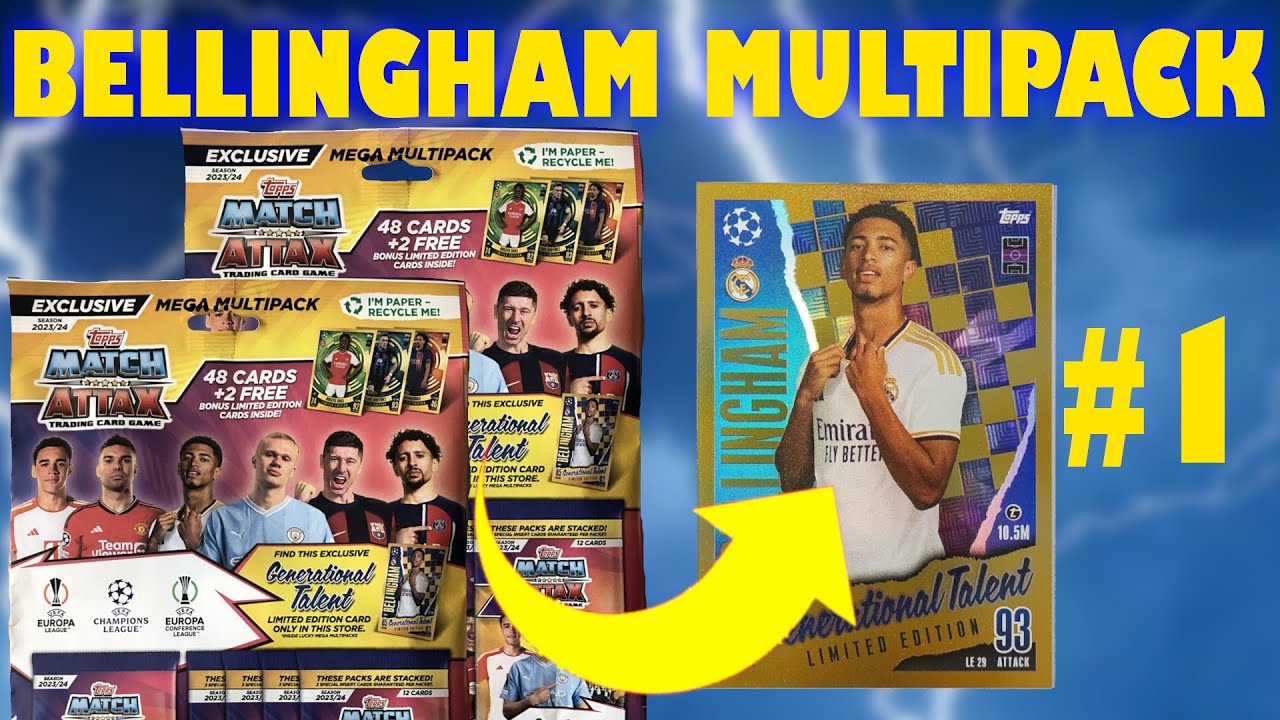 Jude Bellingham inspirational Talent Limited Edition Exclusive Multipacks! - Topps Match Attax 23/24