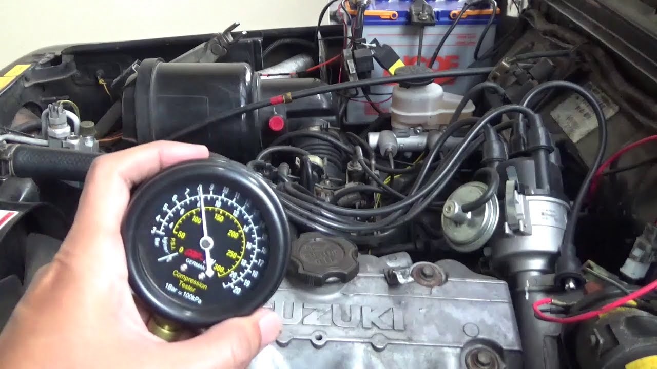 Cek kondisi mesin suzuki katana dengan compression tester