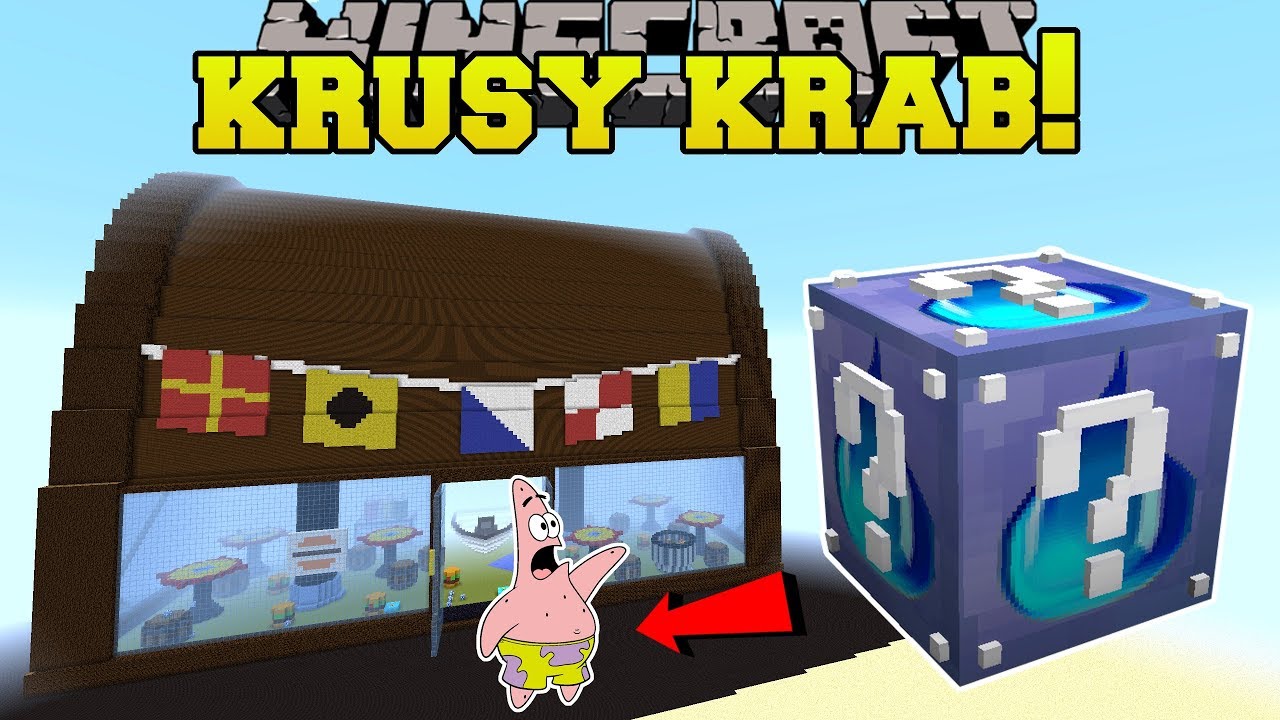 Minecraft: KRUSTY KRAB HUNGER GAMES - Мод Lucky Block - Мини-игра с модами