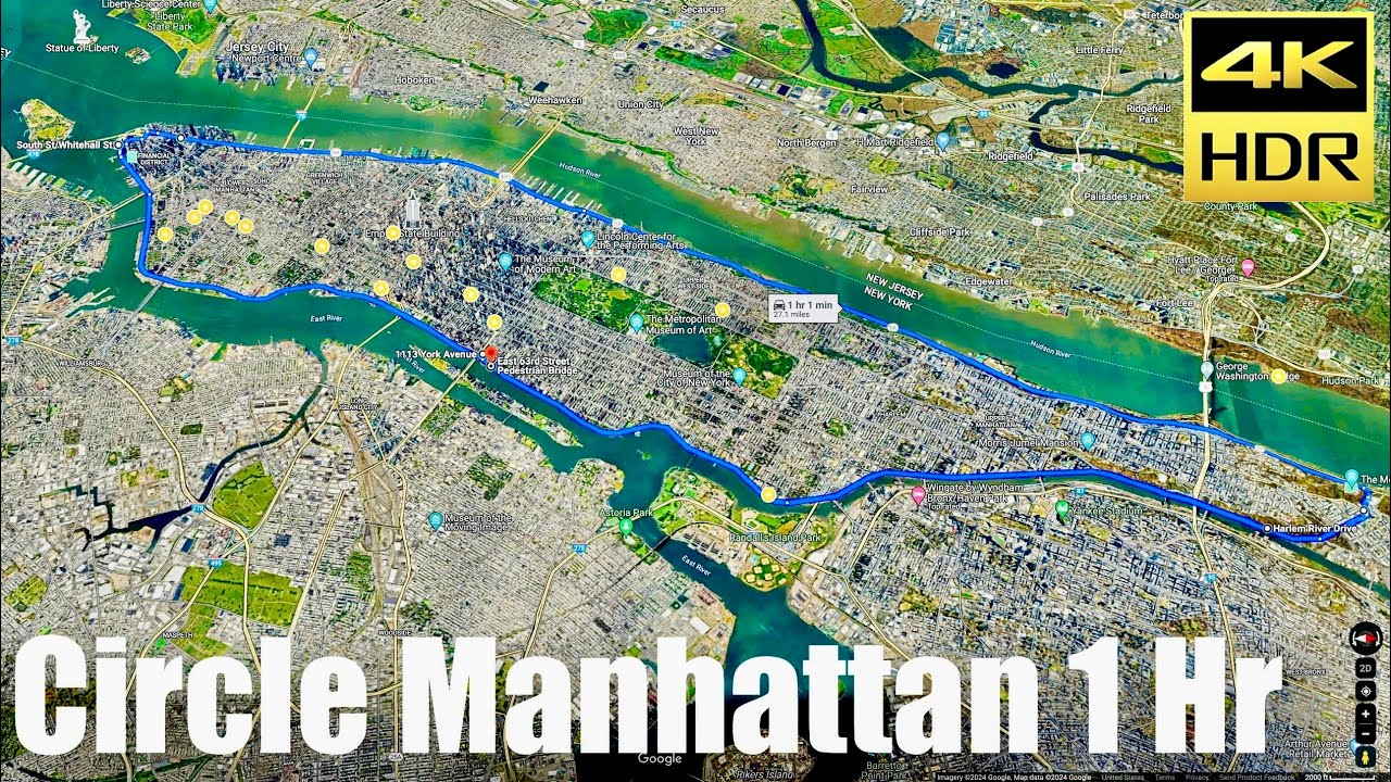 New York City Driving-Circle Manhattan in 1 hour-FDR Drive-Henry Hudson Parkway-Harlem River Dr