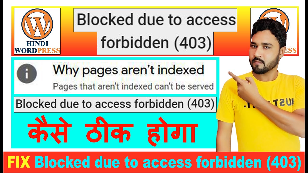 Blocked due to access forbidden 403 how to fix page indexing issues detected