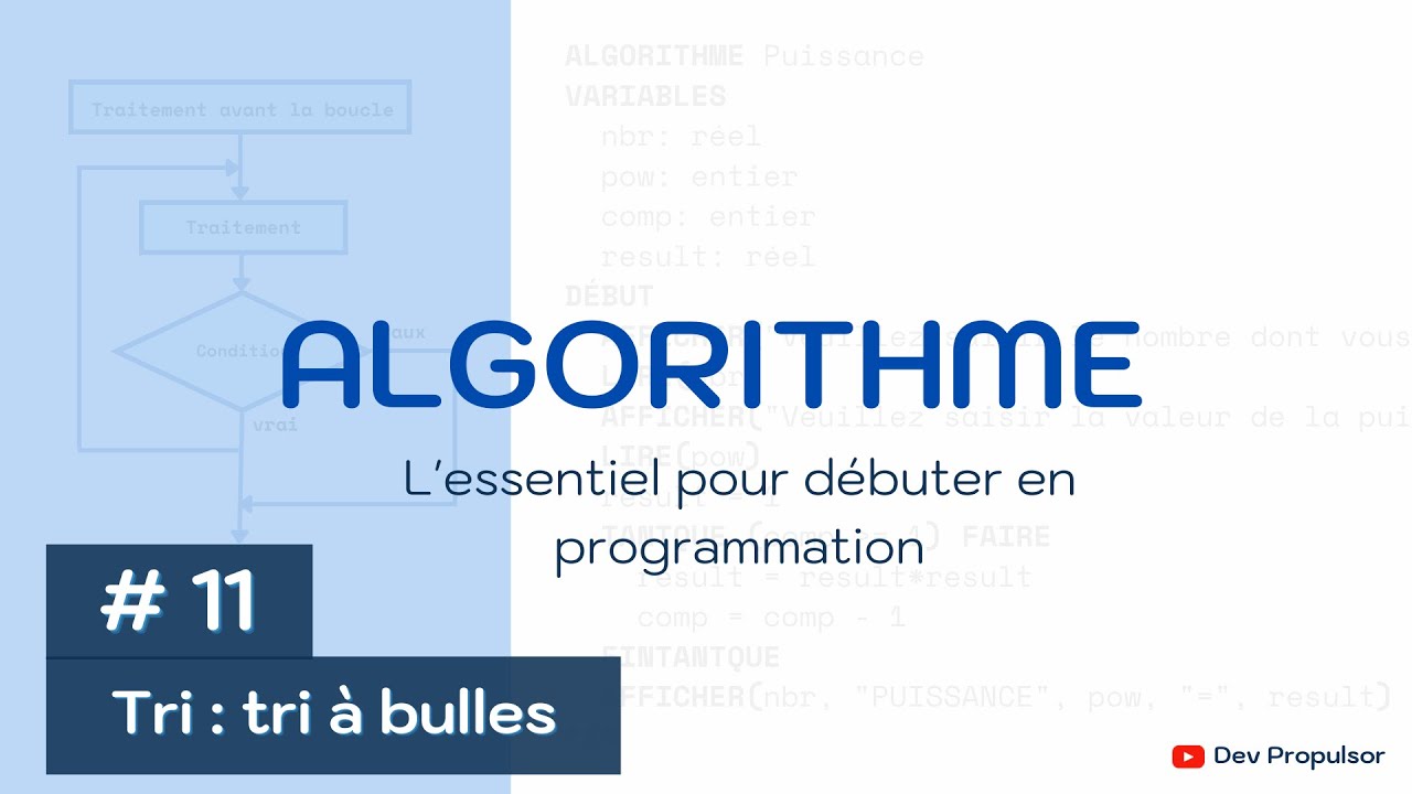 Algorithme : 11-Tri bulle