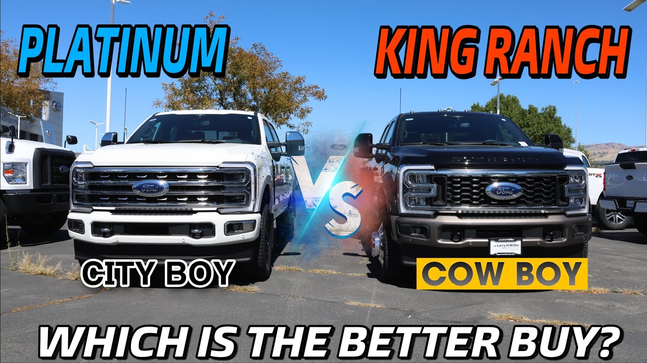 Redesigned Ford Super Duty King Ranch vs Platinum: The Cowboy Truck Takes On The City Boys!