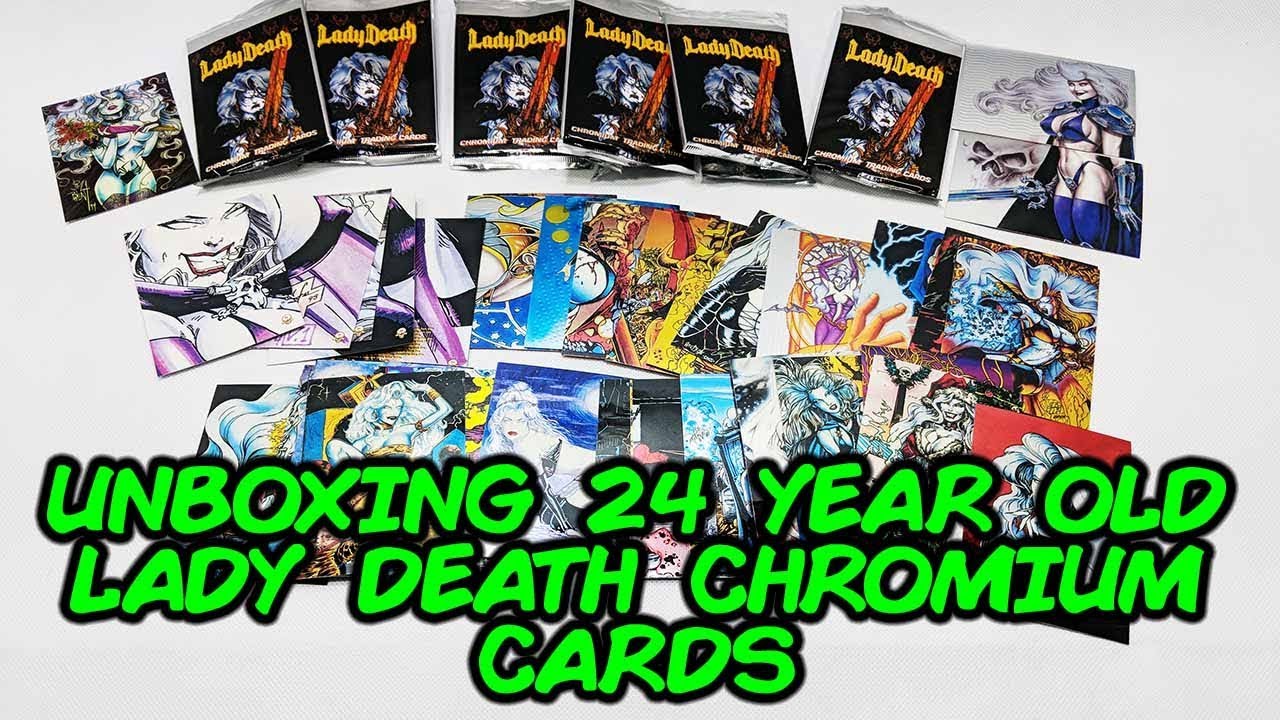 24 года спустя: Распаковка редких хромированных карточек Lady Death от Chaos Comics!