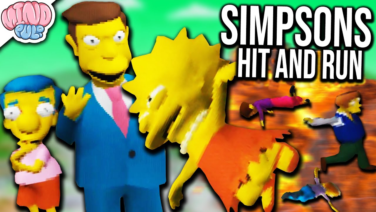 Simpsons Hit and Run for PS2 but we broke the game