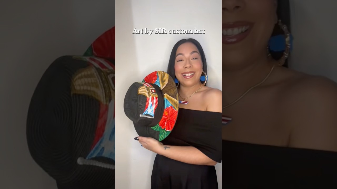 This hat #customhat I painted exceeded my expectations. #puertorico #latinaartist #customhat #art