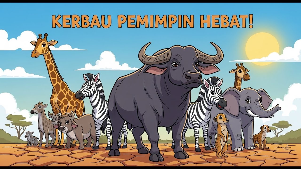 Kerbau Pemimpin Hebat! Migrasi Demi Air di Musim Kekeringan 🌟🐃 | Dongeng Anak Edukatif