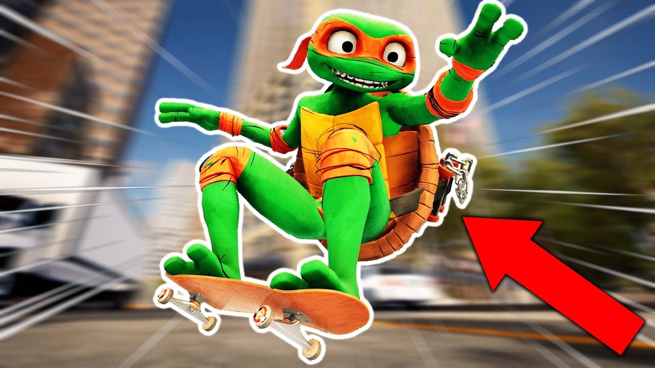 SKATEBOARDING AS A NINJA TURTLE! (Session)