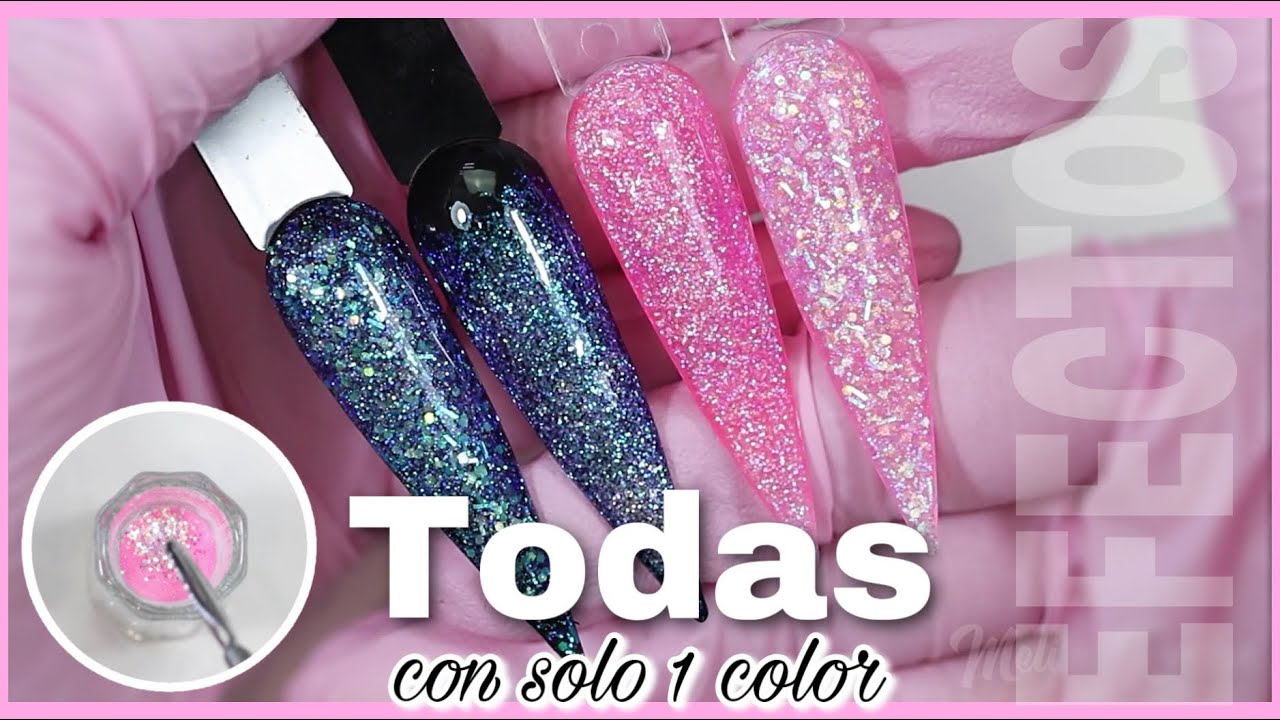 GLITTER 💅🏼✨Utilice SOLO 1 COLOR ✨Efectos y Mezclas Básicas